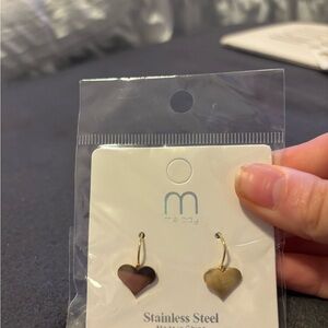Gold Heart Earrings